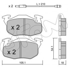 Cifam 822-037-0 - CIFAM гальмівні колодки перед. CITROEN Saxo PEUGEOT 1xx-2xx-3xx-4x