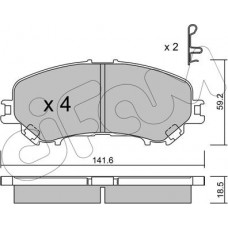 Cifam 822-1010-0 - CIFAM NISSAN Колодки торм. передние Qashqai 1.2-1.6 13-. X-Trail 1.6 13-