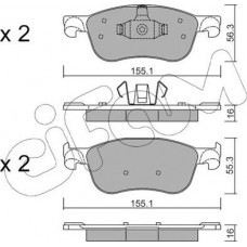 Cifam 822-1142-0 - CIFAM FORD Колодки гальмівні передні FIESTA VII HJ. HF 1.0 EcoBoost 17-