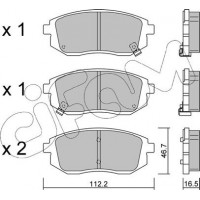 Cifam 822-1353-0 - Комплект гальмівних накладок, дискове гальмо