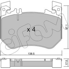 Cifam 822-1311-0 - Комплект гальмівних накладок, дискове гальмо