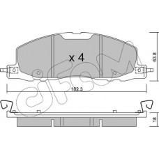 Cifam 822-1330-0 - CIFAM FORD Колодки гальмівні передні EXPLORER U6_ 3.0 EcoBoost Plug-in Hybrid AWD 2019-