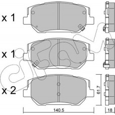 Cifam 822-1297-0 - Комплект гальмівних накладок, дискове гальмо