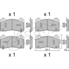 Cifam 822-1220-1 - CIFAM FORD колодки гальмівні передні з датчиком зносу MUSTANG MACH-E CGW EV 20-