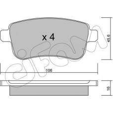 Cifam 822-818-0 - CIFAM RENAULT Гальмівні колодки задн. Fluence 10-. Megane III.Scenic III 09-