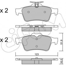 Cifam 822-337-1 - CIFAM FORD Тормозные колодки диск.задн.с электронным стоян.тормозом Focus II.Mazda 3.Vectra C.Citroen C5 III 08-.Peugeot.Renault