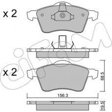 Cifam 822-263-0 - Комплект гальмівних накладок, дискове гальмо