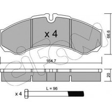 Cifam 822-212-0 - Комплект гальмівних накладок, дискове гальмо