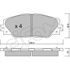 Cifam 822-748-0 - CIFAM TOYOTA Тормозные колодки передн.Rav 4 III.IV 06-.Auris 10-