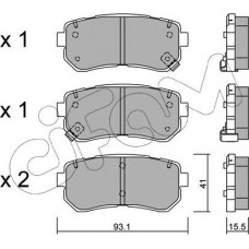 Cifam 822-725-0 - CIFAM HYUNDAI Гальмівні колодки задн. i30 07-. Kia Ceed. Carens 02-