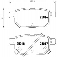 HELLA PAGID 8DB 355 014-991 - Комплект гальмівних накладок, дискове гальмо