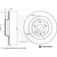 Blue Print ADBP430061 - BLUE PRINT диск гальм. задн. VOLVO S60 20-