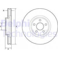 Delphi BG9203C - DELPHI FORD гальмівний диск S-MAX 2.0TDCI 15-