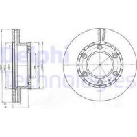 Delphi BG4297 - DELPHI диск гальм. передн. FORD BT-50