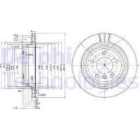 Delphi BG3042 - DELPHI BMW диск гальмівний задній вентил. E39 29820