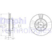 Delphi BG3341 - DELPHI SUZUKI диск гальмівний передній Liana 02-. Baleno 1.8-1.9TD