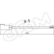 Cifam SU.329 - CIFAM FORD датчик зносу передн. гальм. колодок Transit Custom12-