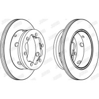 Jurid 567810J - Гальмівний диск задній Mercedes Sprinter B903. B904. VaRio - VW LT 28-46