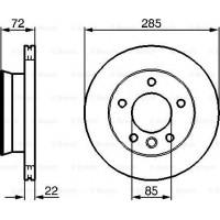 BOSCH 0986479212 - BOSCH диск гальмівний перед. DB Sprinter 95-06 28522