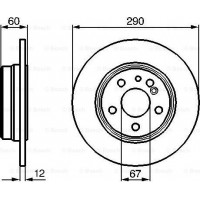 BOSCH 0986478607 - BOSCH диск гальмівний задн. DB W140  29012