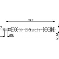 BOSCH 1987481936 - BOSCH шланг гальм. задн. TOYOTA Yaris 10-