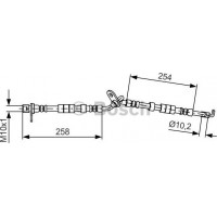 BOSCH 1987481597 - BOSCH PARTS MAZDA шланг гальмівний передн. прав.Mazda 6 03-