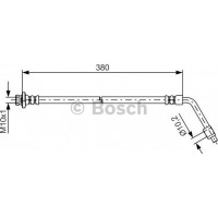 BOSCH 1987481623 - BOSCH шланг гальм. передн. прав. NISSAN NAVARA 01-