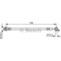 BOSCH 1987481712 - BOSCH шланг гальм. задн. прав. NISSAN LEAF 10-