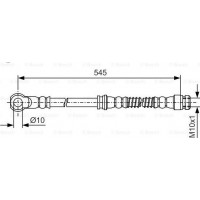 BOSCH 1987481724 - BOSCH MITSUBISHI гальм.шланг передн. Lancer 03-.Outlander II 03-