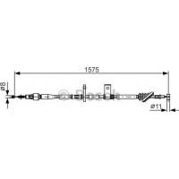 BOSCH 1987482095 - BOSCH SUZUKI трос ручного гальма лів.Grand Vitara 98-