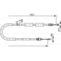 BOSCH 1987482058 - BOSCH MAZDA трос ручного гальма задн. лівий 3 03-