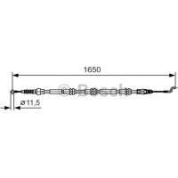 BOSCH 1987482016 - BOSCH VW трос ручного гальма лів.-прав.T5 4х4