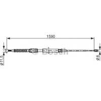 BOSCH 1987482265 - BOSCH  SKODA трос ручн.гальма лів.-прав.SuperB 08-