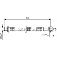 BOSCH 1987476837 - BOSCH TOYOTA шланг гальмівний передн. пр.Yaris -05