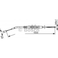 BOSCH 1987477008 - Тросовий привод, стоянкове гальмо