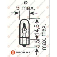 EUROREPAR 1616431680 - Лампа розжарювання, світильник салону