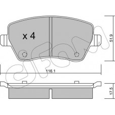 Cifam 822-485-0 - CIFAM  RENAULT гальмівні колодки передн.Duster.Logan MCV.Kangoo.Nissan