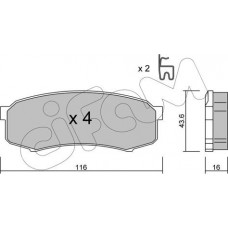 Cifam 822-432-0 - CIFAM TOYOTA Тормозные колодки задн. Land Cruiser J7.80-90.Prado.FJ Cruiser.Mitsubishi Pajero IV