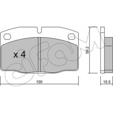 Cifam 822-044-0 - CIFAM DAEWOO Гальмівні колодки передн. Lanos.Nexia.Opel Kadett E.Astra F.Corsa.Vectra A