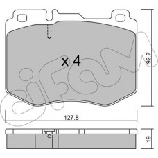 Cifam 822-1019-0 - CIFAM DB Гальмівні колодки передн. C-Class W205.E-Class W213 14-