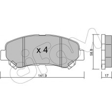 Cifam 822-792-0 - Гальмівні колодки пер. QASHQAI I-QASHQAI II- X-TRAIL 1.5D-2.5 07-