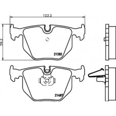 HELLA PAGID 8DB 355 006-691 - HELLA BMW гальмівні колодки задн.3 E46.7 E38.X3 E83.X5 E53.Range Rover III