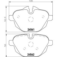 HELLA PAGID 8DB 355 013-921 - Комплект гальмівних накладок, дискове гальмо