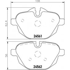 HELLA PAGID 8DB 355 013-921 - Комплект гальмівних накладок, дискове гальмо