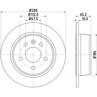 HELLA PAGID 8DD 355 104-541 - HELLA PRO HIGH CARBON DB диск гальмівний задн. Vito 95-03 28010