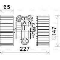 Ava Quality Cooling BW8470 - AVA BMW Вентилятор салону 5 E39. X5 E53 96-. Range Rover III 02-