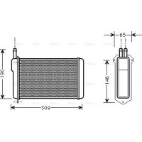 Ava Quality Cooling LA6009 - Радиатор отопителя ВАЗ 2108. 09. 099. <ТАВРИЯ> пр-во AVA