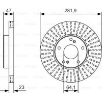 BOSCH 0986479A99 - BOSCH HONDA гальмівний диск передн.Civic VIII 05-.Stream 01 - 28223