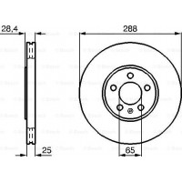 BOSCH 0986478619 - BOSCH VW гальмівний диск Passat 2.8