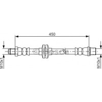 BOSCH 1987481683 - BOSCH шланг гальмівний передн. RENAULT Duster 15-